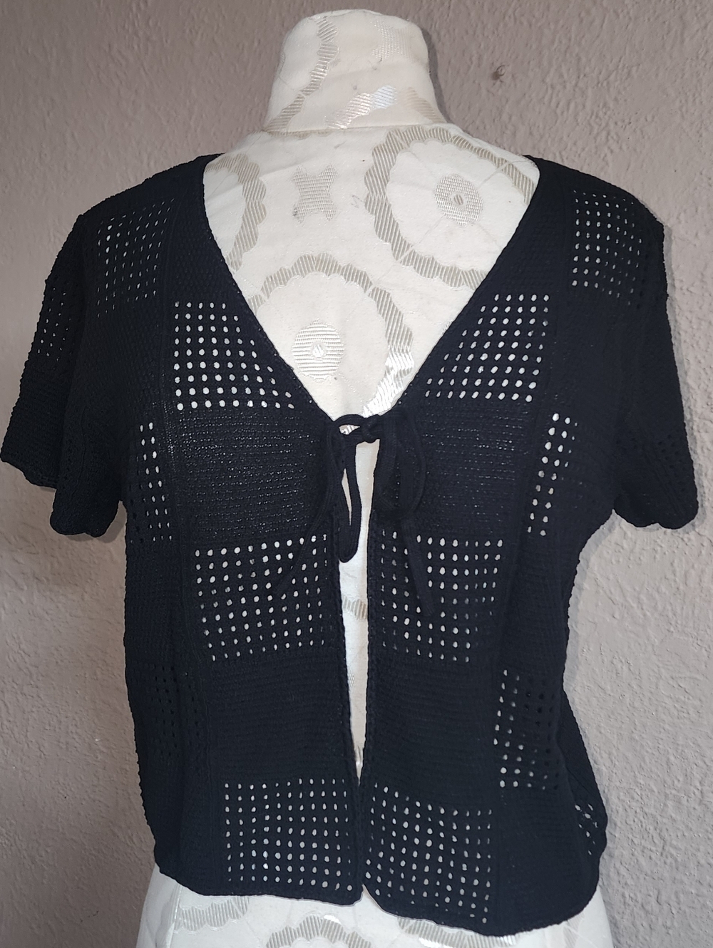 Grace Karin black knit Cardigan NWT Small